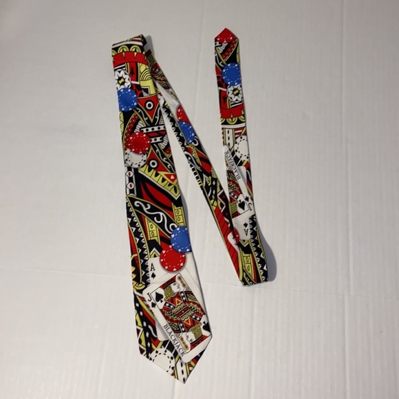 Eagle Neckwear Black Jack Design Polyester Necktie - Picture 2 of 4